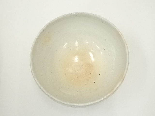 Ｒ３４５　茶碗　『陶房　雲　奥川克臣造』『粉引茶碗』　抹茶碗　共箱　茶道具 R345 茶碗 『陶房 雲 奥川克臣造』『粉引茶碗』 抹茶碗 共箱